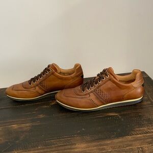 Men's MAGNANNI 'Cristian' Brown Leather Sneakers Size US 10.5 M